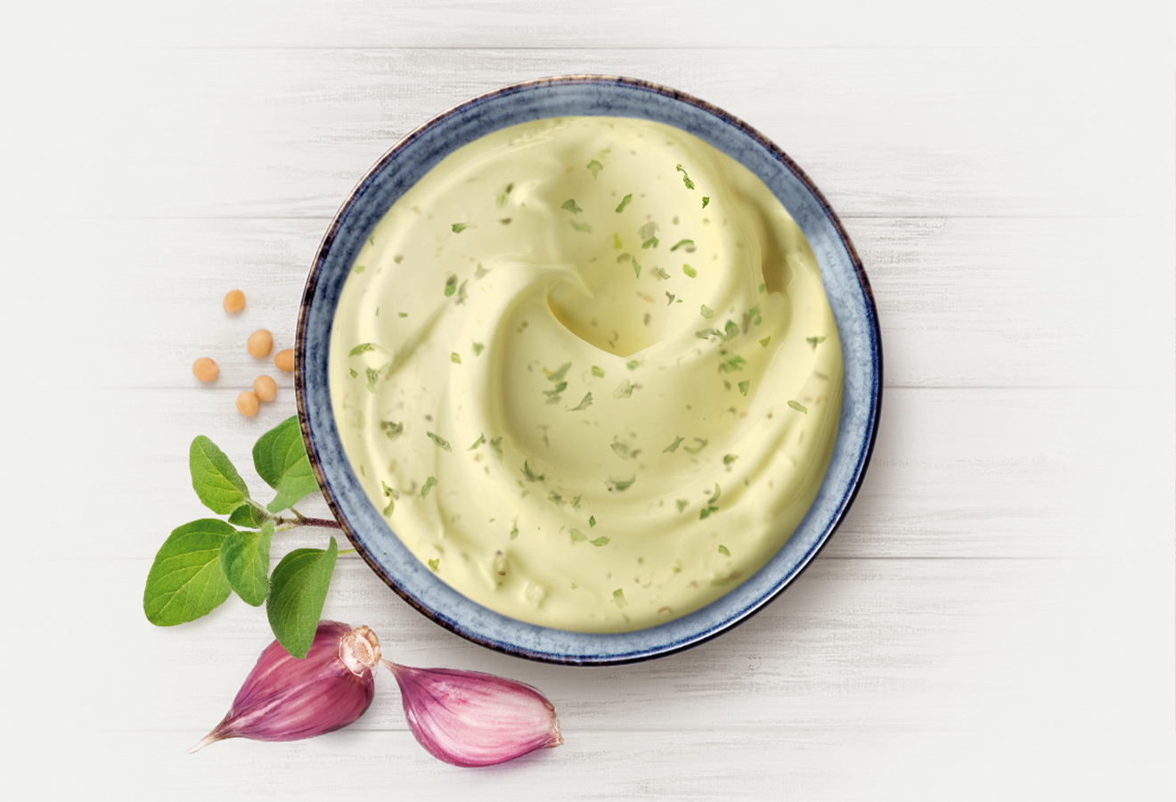 Aioli Dip in einer Schale